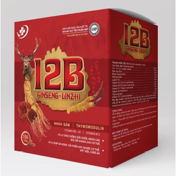 Vitamin 12B Ginseng - LinZhi - Hộp 100 viên nang mềm- Hỗ trợ tăng cường sức khỏe, nâng cao sức đề kháng.