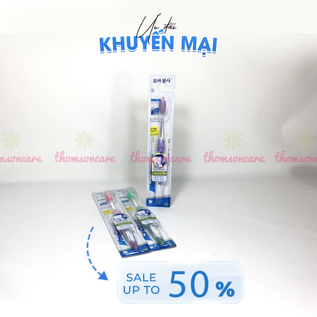 Bàn chải đánh răng Hàn Quốc, siêu mềm 0.01mm cho người lớn, chăm sóc răng miệng, vệ sinh sau ăn