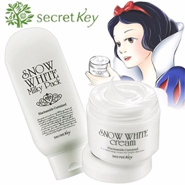 Bộ mỹ phẩm tắm trắng Snow White Milky Pack và Snow White Cream