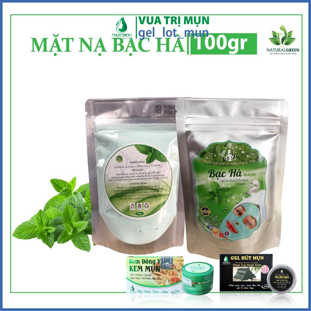 Bột đắp mặt nạ Bạc Hà gói 100gr ....mới