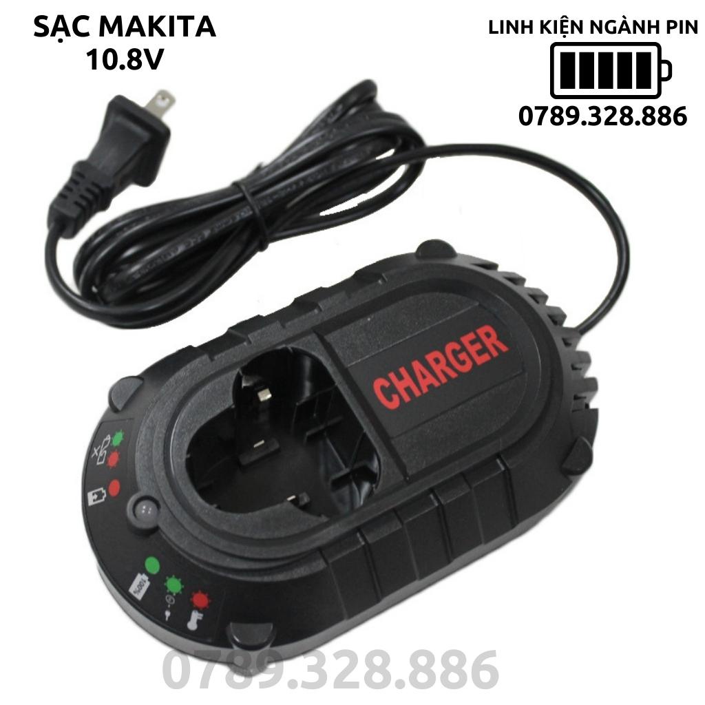 Sạc pin Makita 10.8V Li-ion pin cắm, sạc báo đèn và đầy tự ngắt