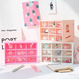 Tủ nhựa mini 9 ngăn để bàn