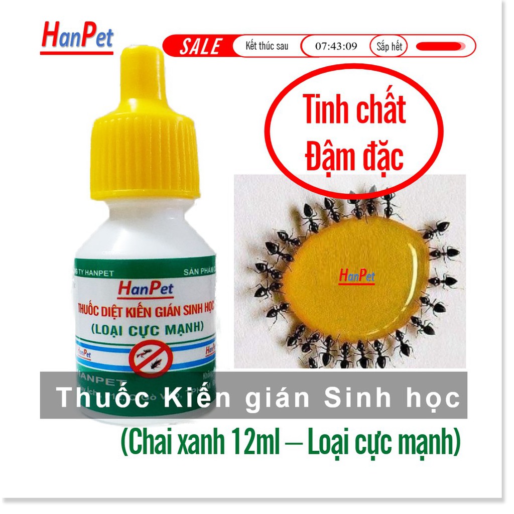 HN HP (1 lọ ) Thuốc diệt kiến gián sinh học Hanpet CHÍNH HÃNG Thuốc kiến dạng Dung dịch có tác dụng diệt kiến tận gốc