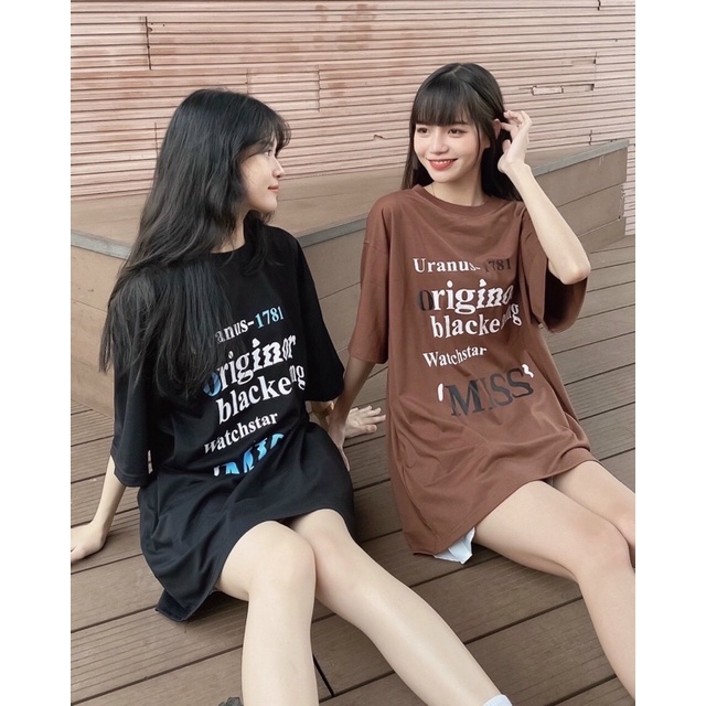 Áo Thun Unisex MISS Form Rộng Tay Lỡ Vải Tici Unisex