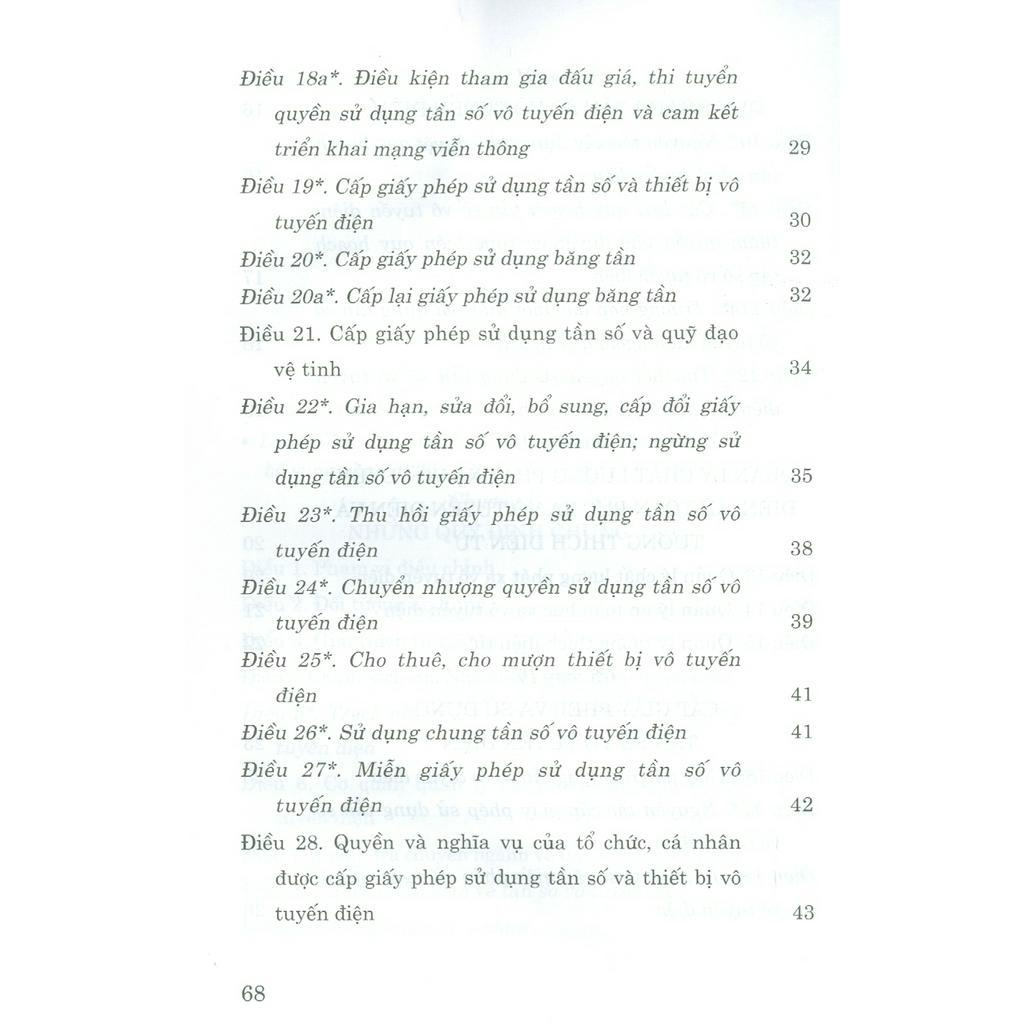 Sách - Luật Tần Số Vô Tuyến Điện (Hiện Hành) (Sửa Đổi, Bổ Sung Năm 2022)
