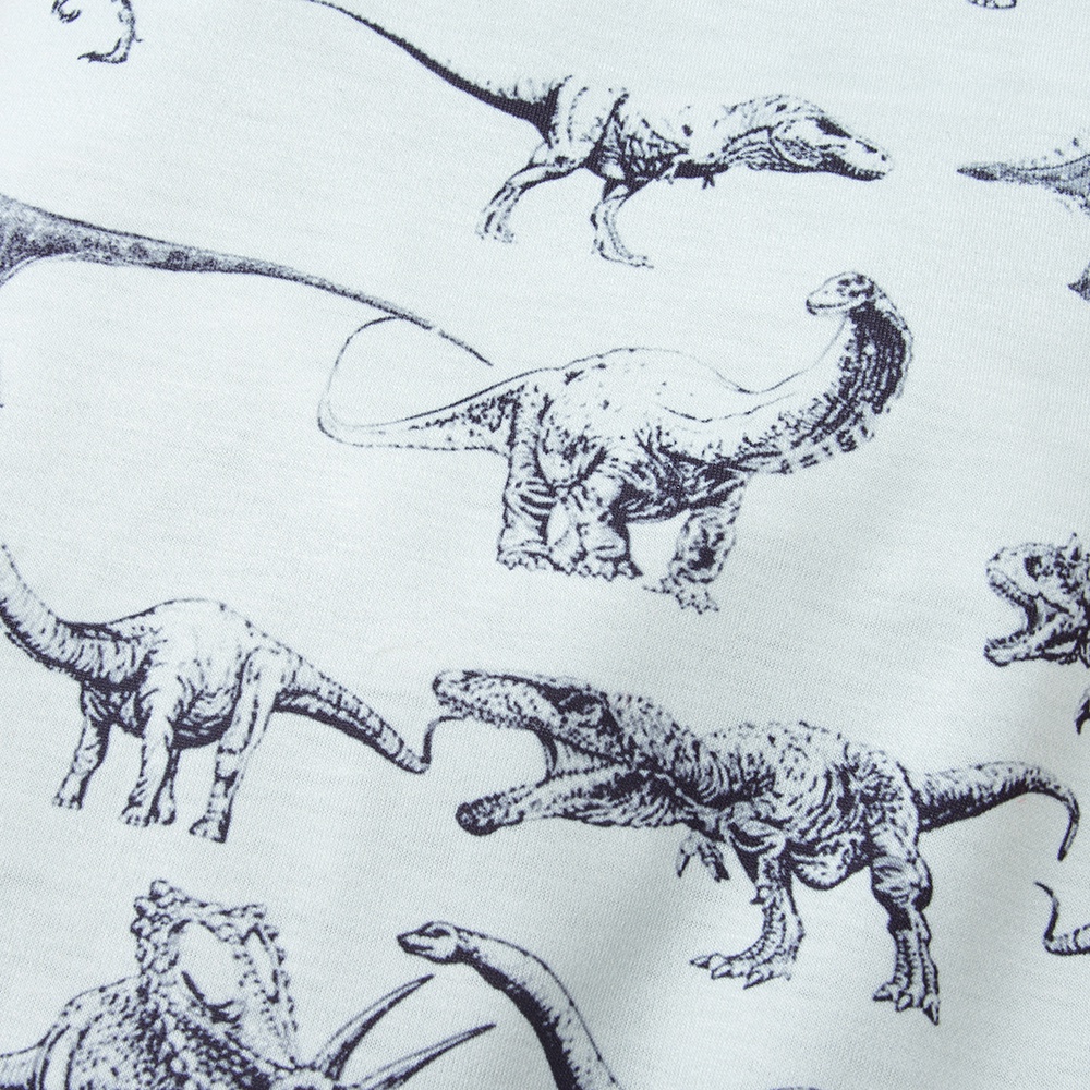 Áo liền quần Mikrdoo in họa tiết khủng long dễ thương cho bé trai sơ sinh