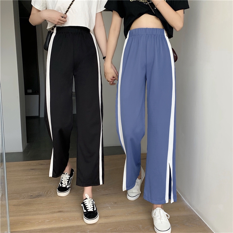 Quần dài ống rộng kiểu Hàn Quốc cho nữ