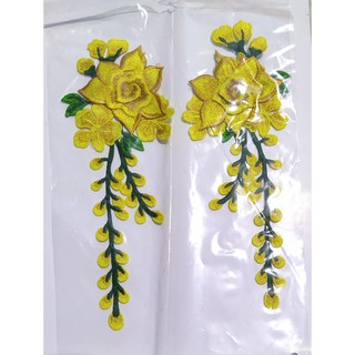 Hoa thêu ren trang trí túi xách, quần áo (1 cái)