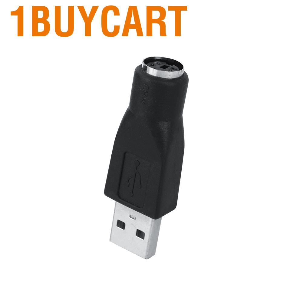 1buycart USB Male to PS/2 MD6 Adapter Connector For Keyboard Mouse Converter Pc Computers
