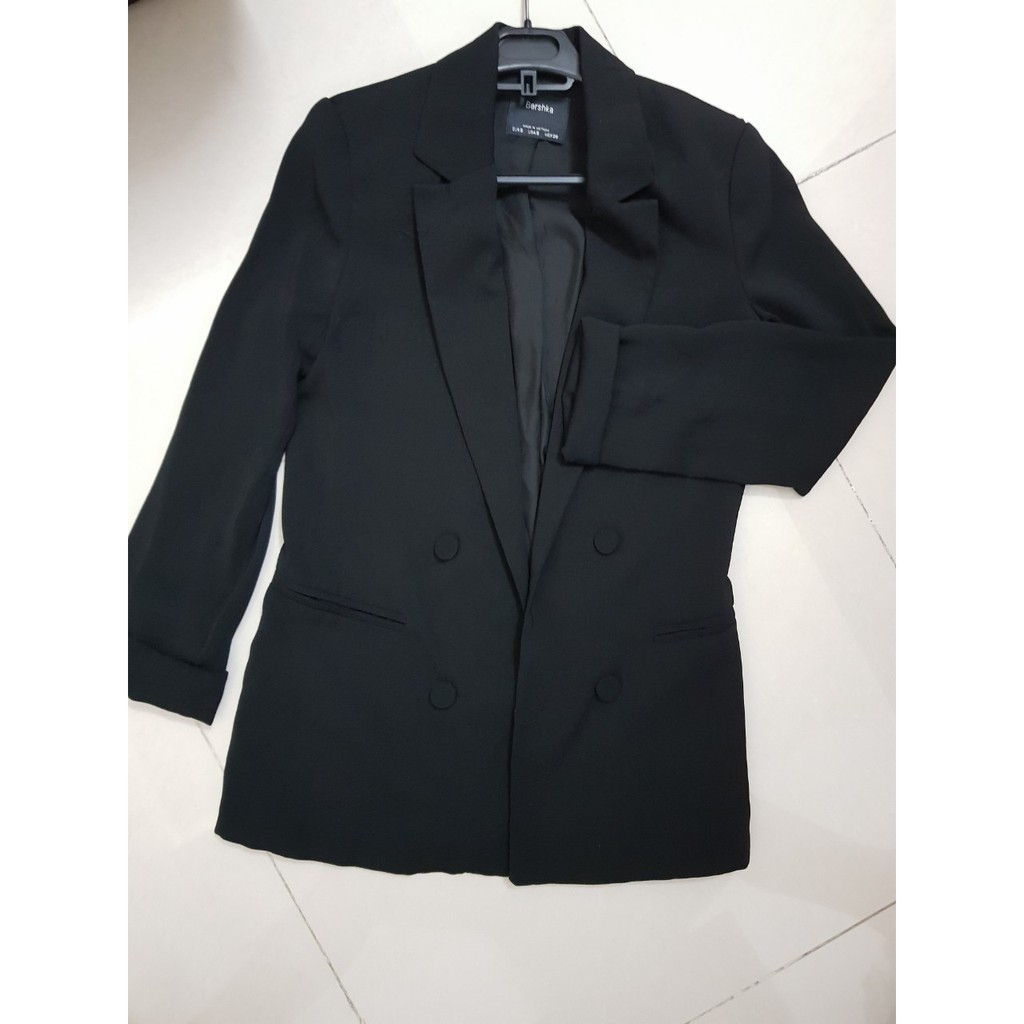 [CÓ VIDEO] Áo khoác vest nữ dáng blazer Bershka màu đen thời trang công sở cao cấp , Fula | BigBuy360 - bigbuy360.vn