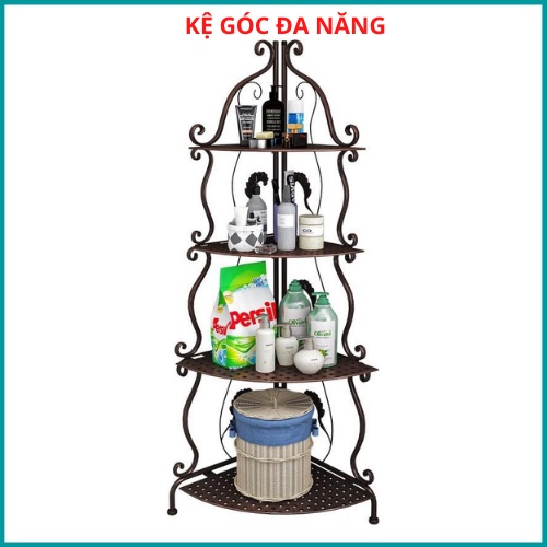 [FREESHIP]Kệ Góc Để Chậu Hoa,Kệ Góc Nhà Tắm 4 tầng chất liệu thép sơn tĩnh điện siêu đẹp