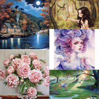 tranh số hoá, tranh tô màu theo số - phong cảnh