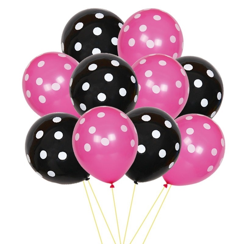 Bong Bóng 10 / 12 inch Họa Tiết Chấm Bi Hoạt Hình Nhiều Màu Trang Trí Tiệc