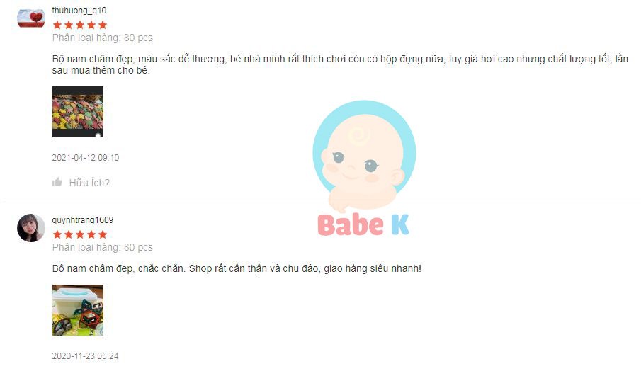 Đồ chơi cho bé, bộ xếp hình nam châm Magnetic Blocks - Kub Shop Babe K