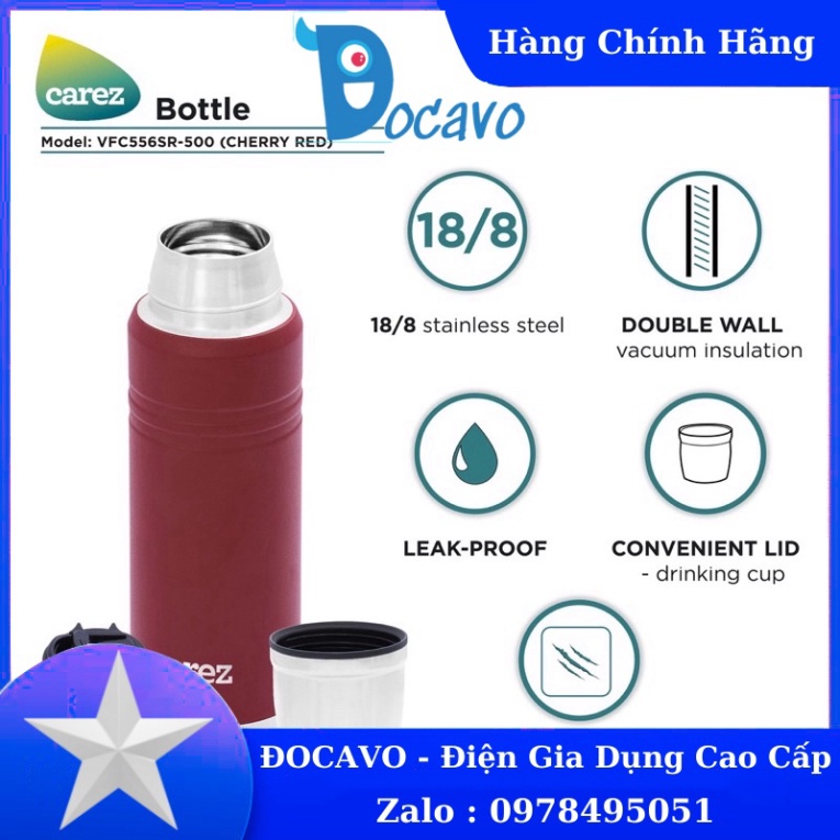 BÌNH GIỮ NHIỆT CAREZ VFC556SR-500 Đocavo