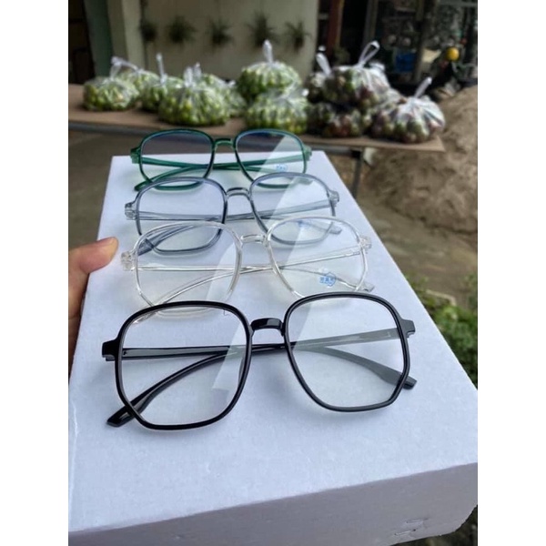 Kính Hai Chấm Ngang Gọng Vuông Lớn Mã Mới - Kính Thời Trang Siêu Hot