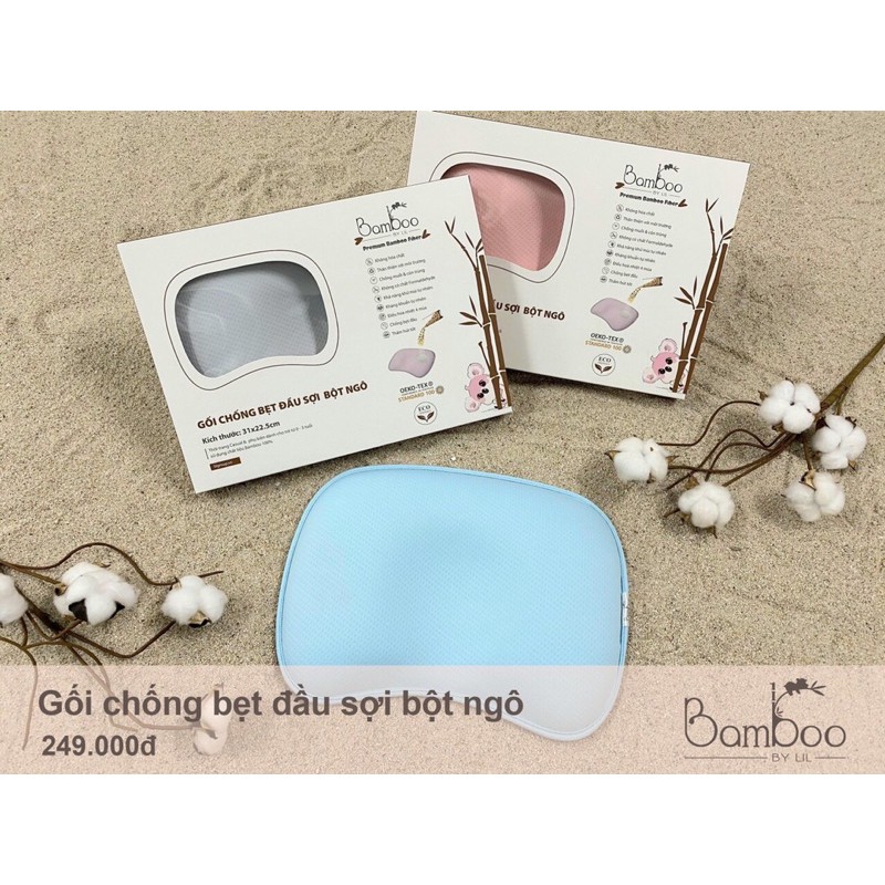 LIL - Gối sơ sinh chống bẹt đầu sợi bột ngô BBGBN01