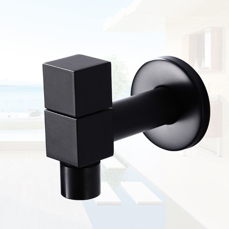 Vòi nước gắn tường bằng đồng màu đen cho nhà tắm/ nhà bếp/ sân vườn