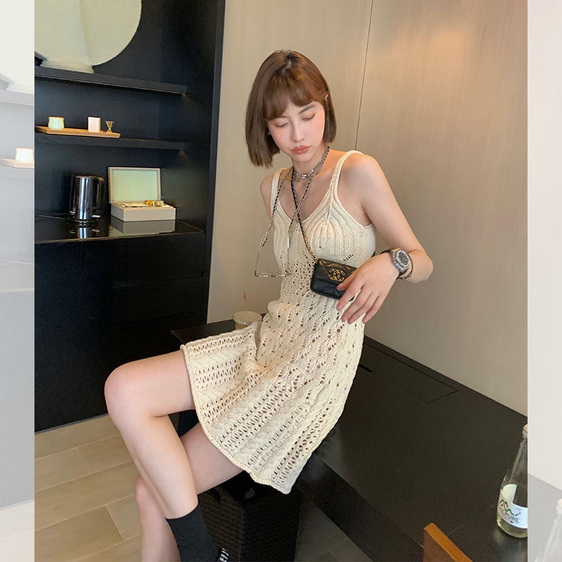 Bán Chạy!F &amp; X Niche Đầm Ngắn Không Tay Dệt Kim Phong Cách Nhật Bản [13C] 2022