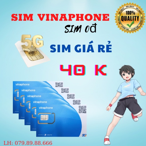 Sim Vinaphone Đầu Số 09 - 08 Sim đã DV dùng để nghe gọi, đăng ký gói sử dụng tốc độ 5G với ưu đãi của VNPT