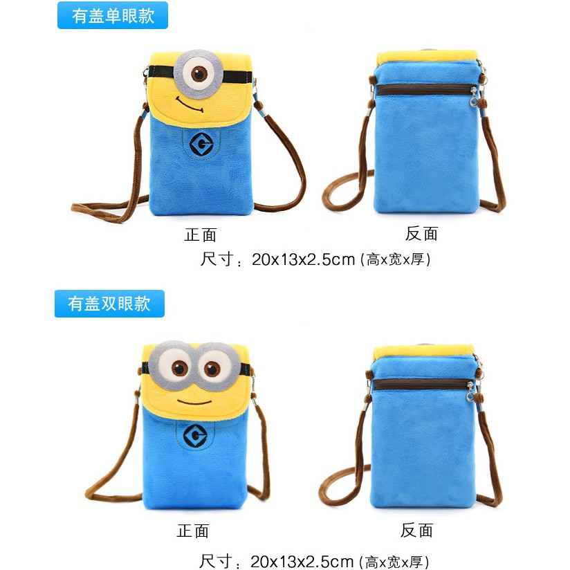 Túi messenger đeo chéo vai hình Minion cho trẻ em