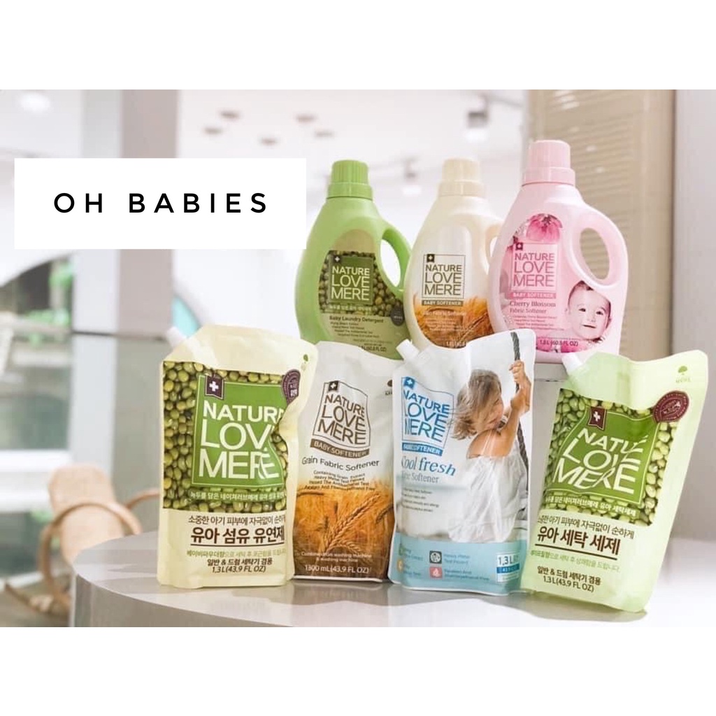 Nước giặt xả hương thảo mộc cho bé Nature Love Mere [OH BABIES]