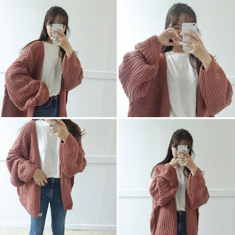 (order) áo khoác len cardigan QC 5 màu cực xinh | BigBuy360 - bigbuy360.vn