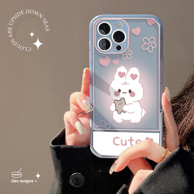 Ốp Điện Thoại Họa Tiết Hoạt Hình Chú Gấu / Thỏ Hồng Cho IPhone 12 13 11 Pro 8 7 6 6S Plus XS MAX X XR SE 2020