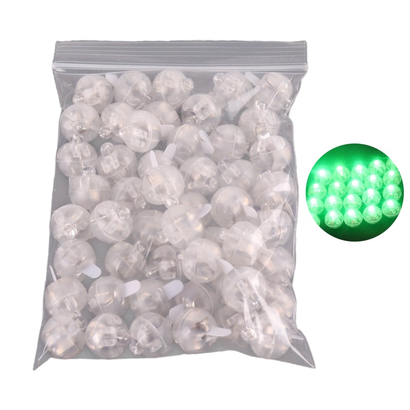 Set 50 Đèn LED Phát Sáng Hình Quả Bóng Dùng Trang Trí Năm Mới