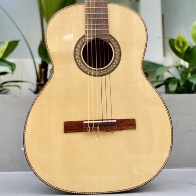 Đàn Guitar Classic Mã ST-C4 Gỗ Thịt Hoạ Tiết Viền Bông Lúa Chính Hãng ST.Real Guitar Sài Thành