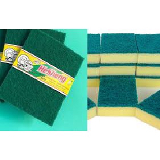 Miếng Rửa Bát Kiêm Cọ Xoong Xanh