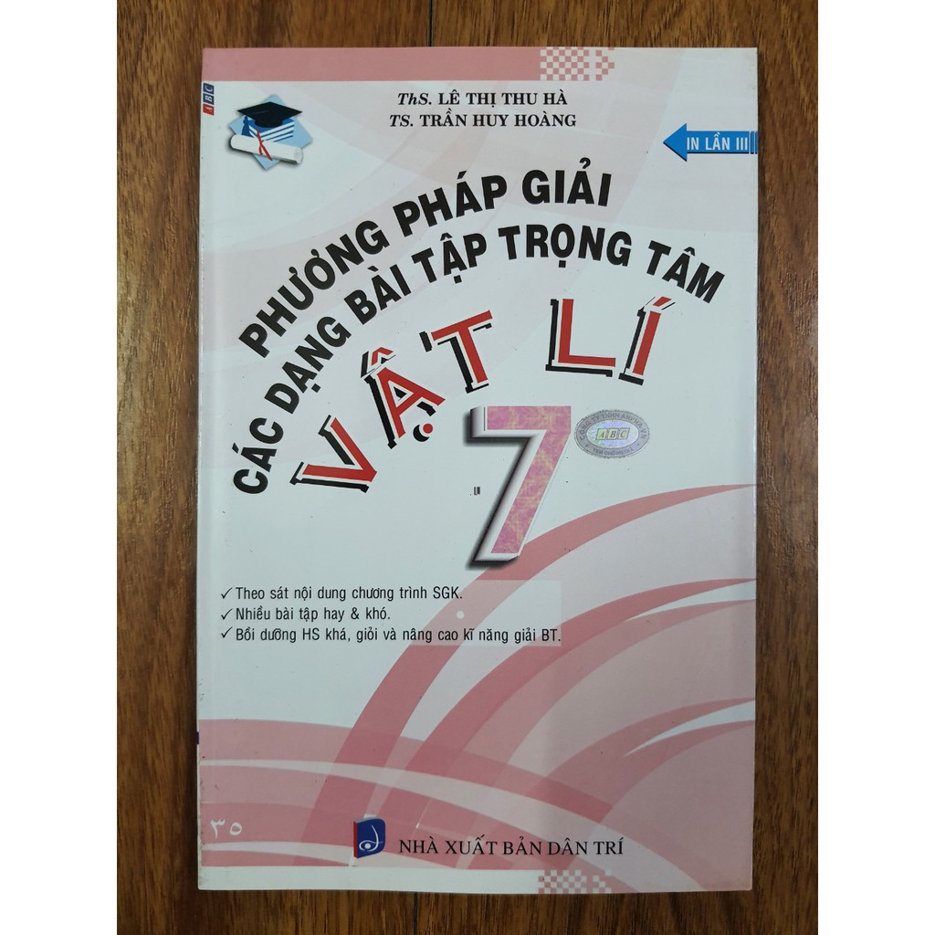 Sách - Phương pháp giải các dạng bài tập trọng tâm Vật Lí 7