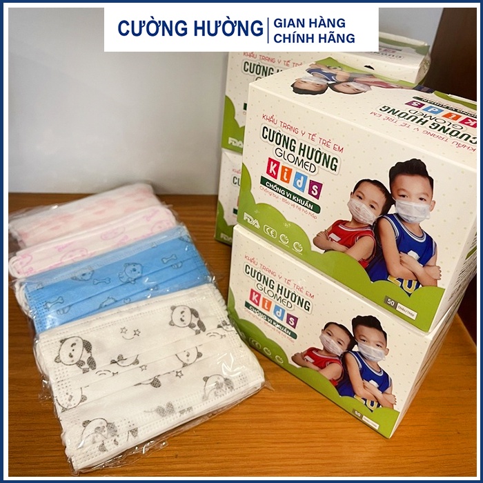 Hộp 50 Khẩu Trang Trẻ Em 3 Lớp In Hình, Khẩu Trang Y Tế Kháng Khuẩn, Ngăn Bụi Cường Hường | BigBuy360 - bigbuy360.vn
