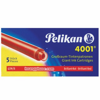 Mực ống Pelikan 4001 màu đỏ (thân dài)