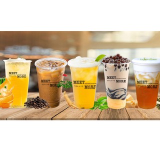 100 cái ly nhựa nắp thẳng gân đựng trà sữa 400ml, 500ml siêu rẻ