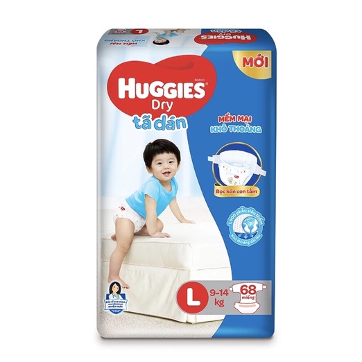 Tã dán Huggies S56/M76/L68/XL62/XXL56