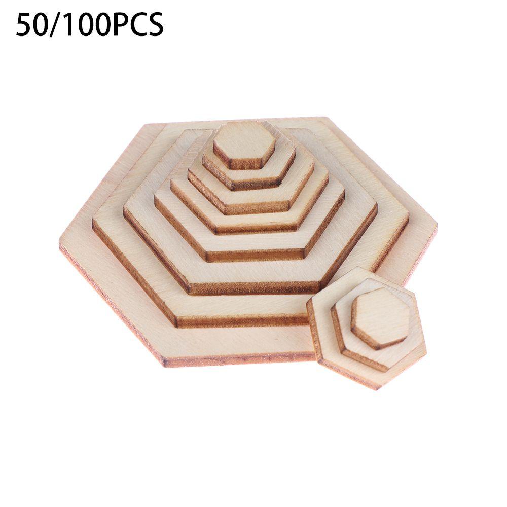LONTIME Bộ 50 / 100 Miếng Gỗ Trang Trí Mới