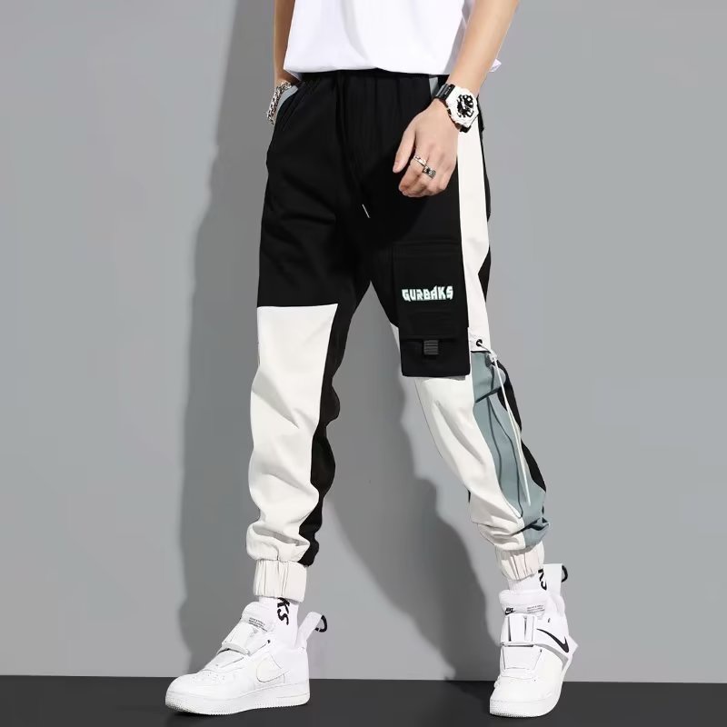 Quần Dài Nhiều Túi Phong Cách hip hop Đường Phố Hàn Quốc Cho Nam Size S-3XL