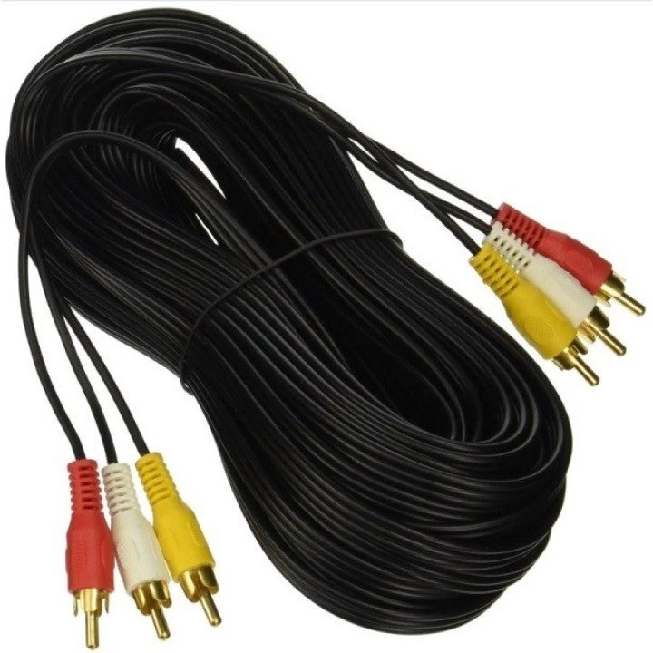 Cáp tín hiệu AV 3 đầu hoa sen (AV 3 ra 3)  - Dây nối AV 3 ra 3 dài 1,5m - 3m - 5m-10m- 15m -20m