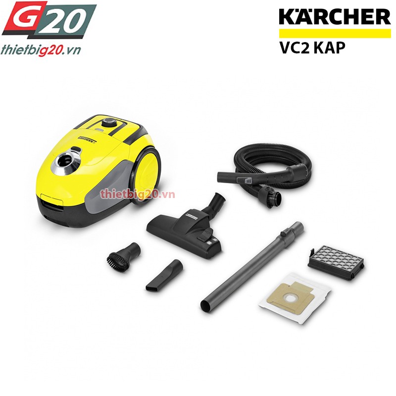 MÁY HÚT BỤI GIA ĐÌNH KARCHER VC2 KAP (CÓ TÚI LỌC)