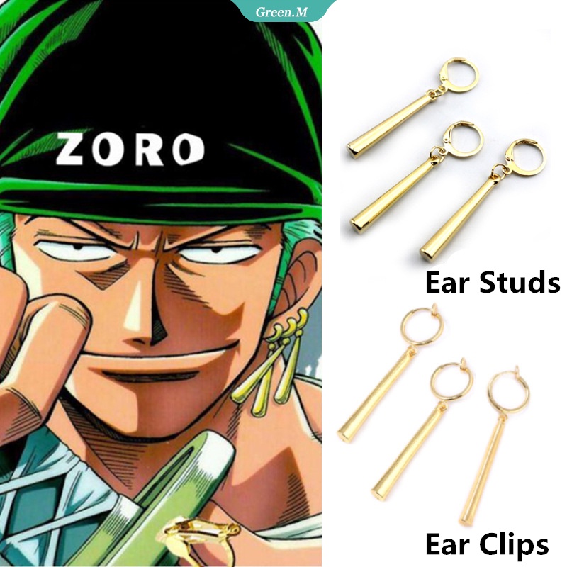 Khuyên Tai Tròn Làm Thủ Công Phong Cách Anime Roronoa Zoro Thời Trang Cho Nam Nữ