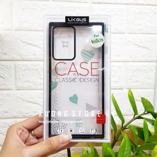Ốp lưng Samsung Note 20 Ultra/Note 20 LIKGUS lưng trong viền đen chống sốc