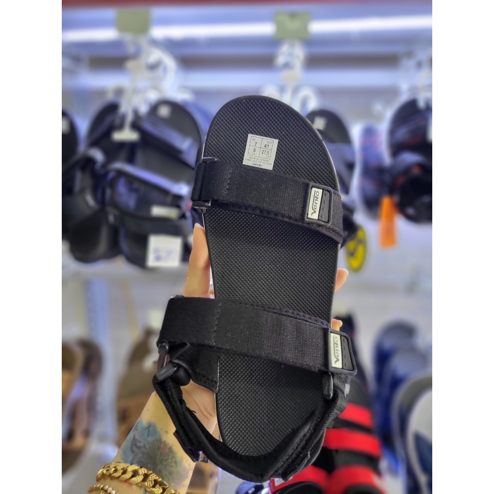 Giày Sandal Nam Vento Việt Nam Xuất Khẩu Nhật Có Thể Tháo Quai Làm Dép NV5616 ĐEN ĐẾ TRẮNG