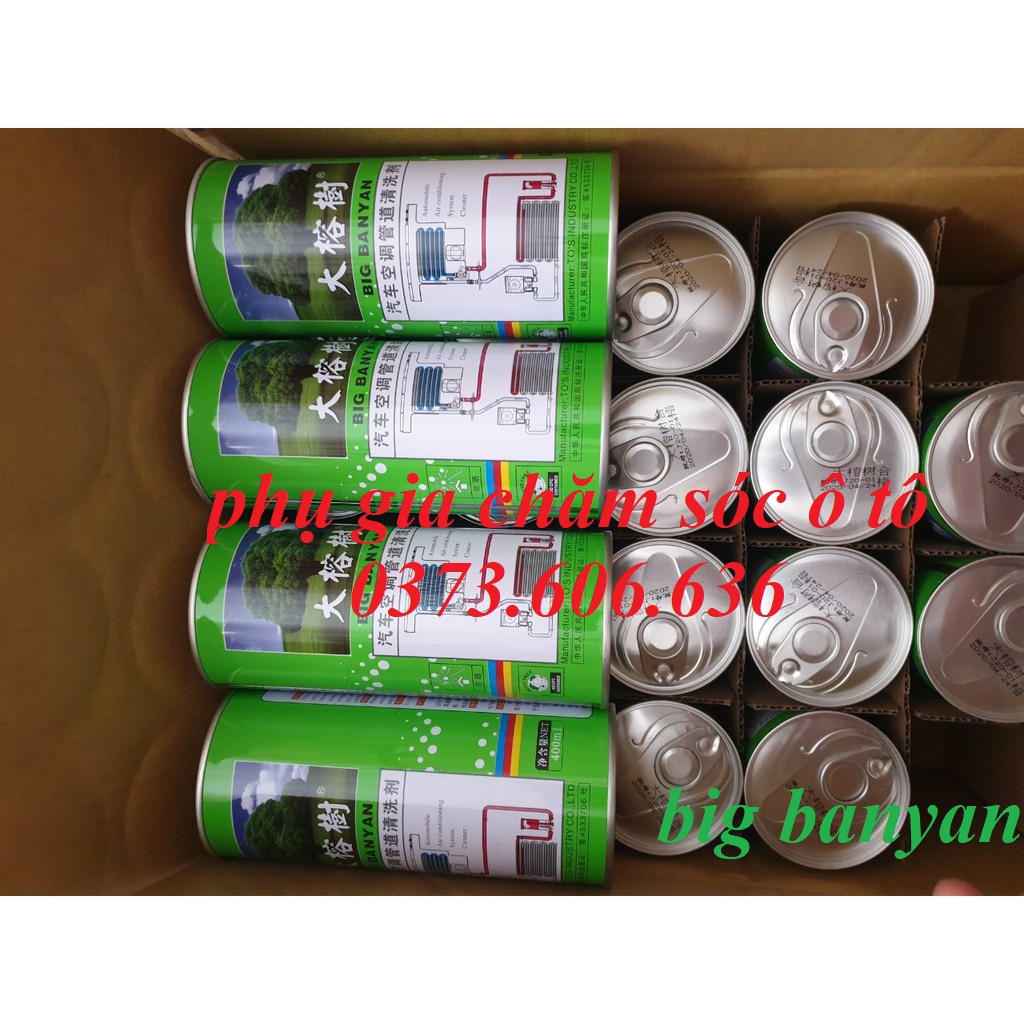 Nước Súc Rửa Đường Ống Gas Dàn Nóng , Lạnh ÔTô Big BANYAN 400ML Súc rửa giàn máy lạnh ôtô