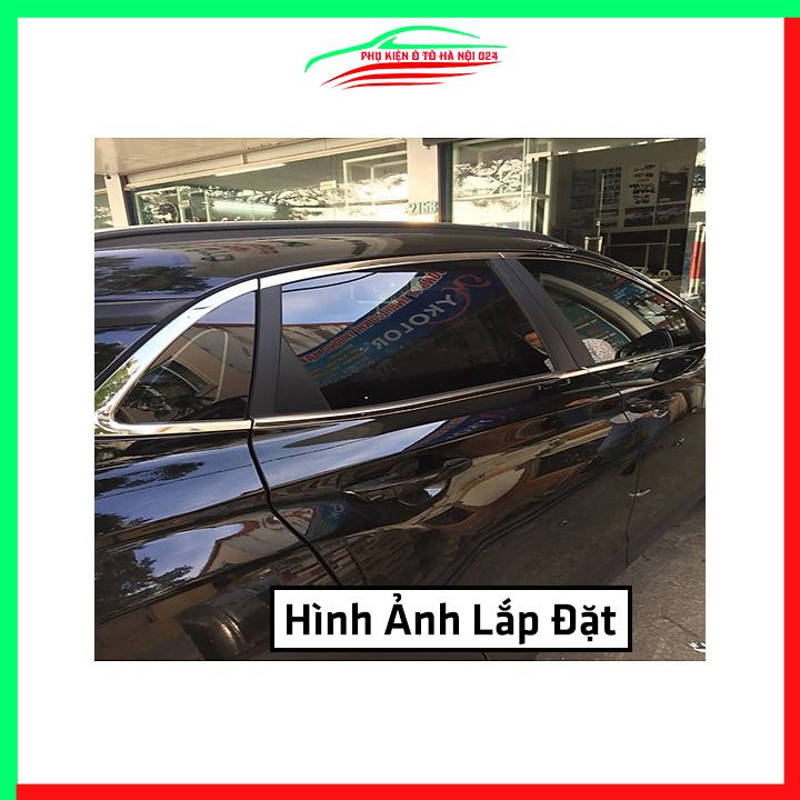 Bộ nẹp viền chân kính cong kính Hyundai Kona Inox sáng bóng chuẩn form xe