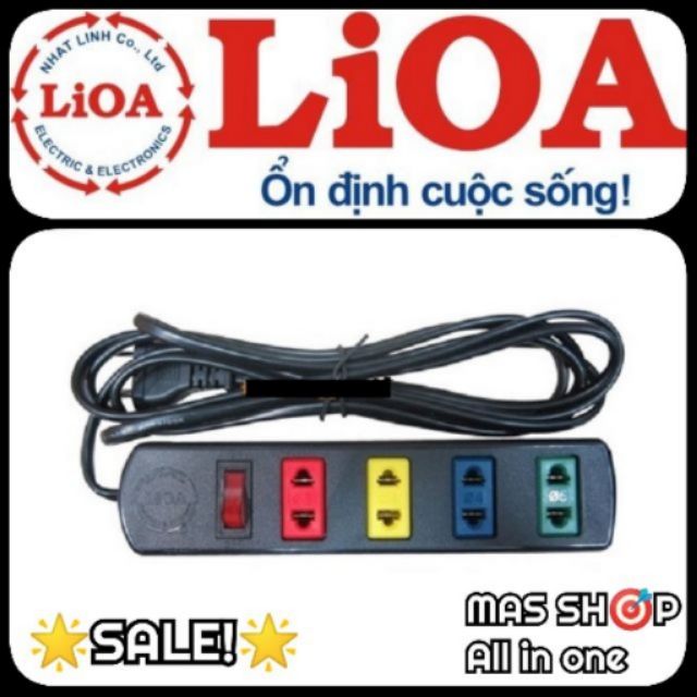 [Giá siêu hủy diệt] Ổ cắm điện LiOA® 4TS 4 ổ cắm / Dây 3M & 5M