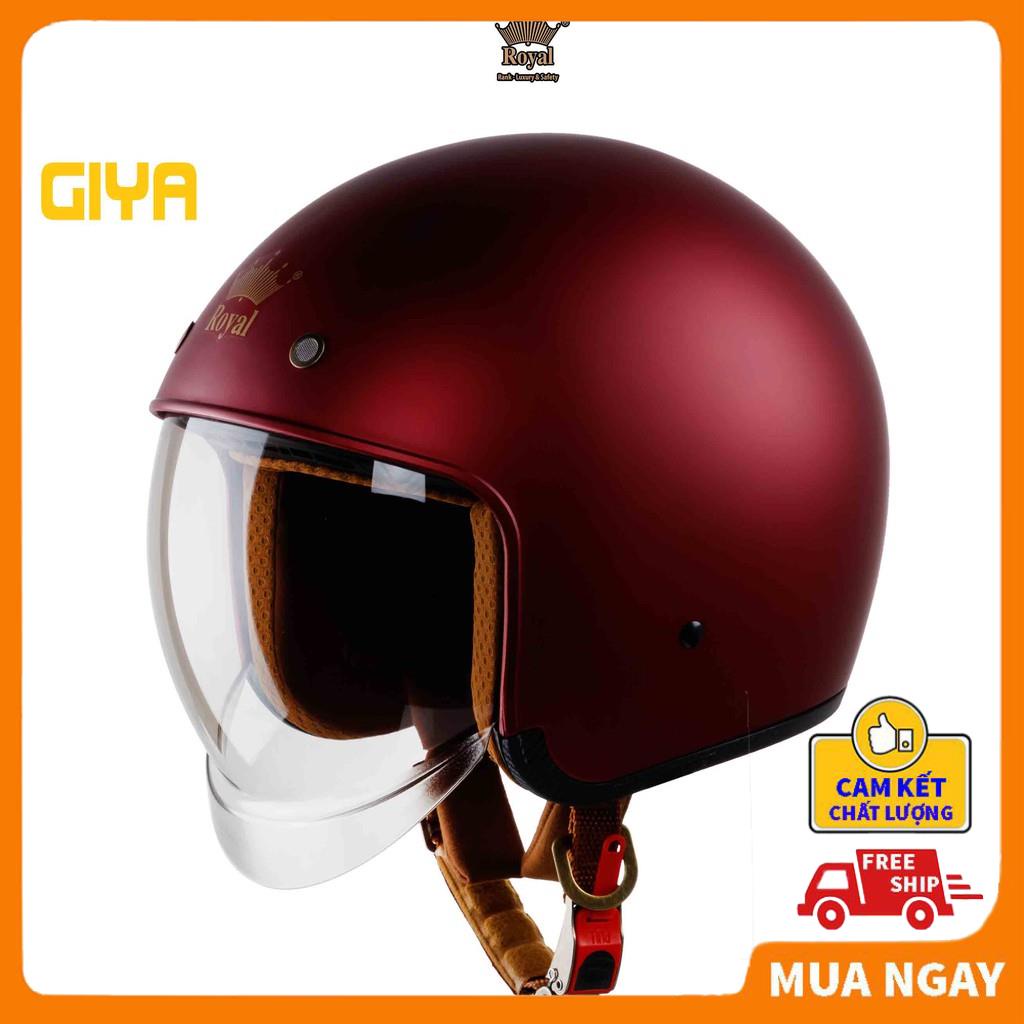 Mũ bảo hiểm Royal M139 kính âm đỏ đô
