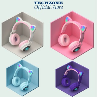 Tai Nghe Tai MÈO Bluetooth cao cấp Cực Đáng Yêu, Headphone Cho Tín Đồ Yêu Mèo, Bảo Hành 1 Năm