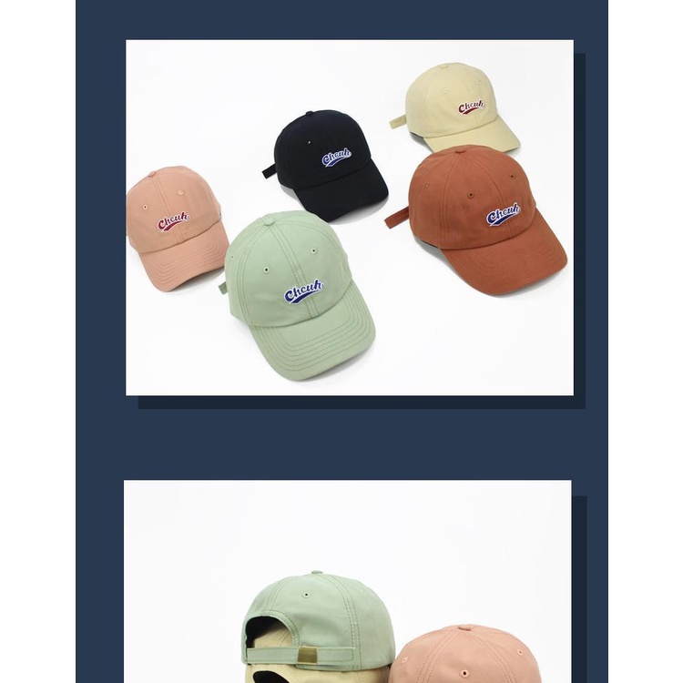 Mũ Lưỡi Trai Mềm In Chữ Phong Cách Retro