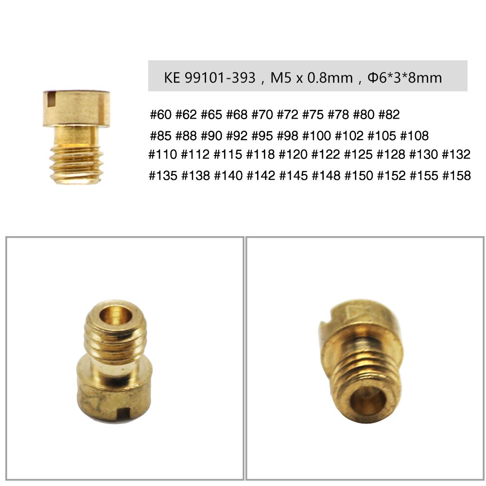 Set 10 Đầu Phun Chính Cho Bộ Chế Hòa Khí Xe Mô Tô Keihin FCR OKO KOSO PE PWK